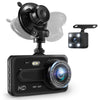 AutoLover NM - 527 Car Driving Recorder 4 inch IPS Touchscreen Front and Rear Dual Lens with 32GB Memory Card