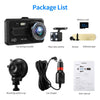AutoLover NM - 527 Car Driving Recorder 4 inch IPS Touchscreen Front and Rear Dual Lens with 32GB Memory Card