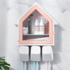 Creative Small House Toothbrush Holder Wall Mounted Storage Rack