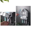 Creative Small House Toothbrush Holder Wall Mounted Storage Rack