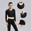 Long Sleeve Crop Top Yoga Shirt for Women