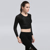 Long Sleeve Crop Top Yoga Shirt for Women