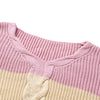 V-neck Multi-colour Patchwork Pullover for Women