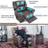 Electric Power Lift Recliner Lift Chair PU Leather Padded for the Elderly