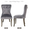 Victorian Dining Chair Button Tufted Armless Chair Upholstered Accent Chair, Nailhead Trim, Chair Ring Pull Set of 2