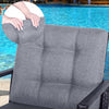 Cushioned Rattan Rocker Chair Rocking Armchair Chair Outdoor Patio Glider Lounge Wicker Chair Furniture with Cushion
