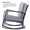 Cushioned Rattan Rocker Chair Rocking Armchair Chair Outdoor Patio Glider Lounge Wicker Chair Furniture with Cushion