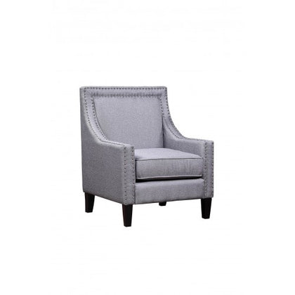 armchair with nailheads and solid wood legs