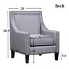 armchair with nailheads and solid wood legs