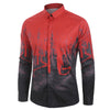 Novelty Print Long Sleeves Men Shirt