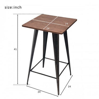 Bar Table No Chairs Pub Tables Bar Height 40 Inch High Vintage Bistro Table Metal Rectangular