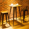 Bar Table No Chairs Pub Tables Bar Height 40 Inch High Vintage Bistro Table Metal Rectangular