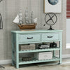 Retro Console Table for Entryway with Drawers and Shelf Living Room Furniture