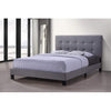 Upholstered Platform Bed Frame Mattress Foundation with Wooden Slat Support Tufted Headboard