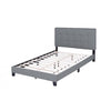 Upholstered Platform Bed Frame Mattress Foundation with Wooden Slat Support and Tufted Headboard