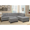 Sofa 3-Piece Sectional Sofa with Chaise Lounge and Storage Ottoman L Shape Couch Living Room Furniture