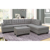 Sofa 3-Piece Sectional Sofa with Chaise Lounge and Storage Ottoman L Shape Couch Living Room Furniture