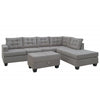 Sofa 3-Piece Sectional Sofa with Chaise Lounge and Storage Ottoman L Shape Couch Living Room Furniture