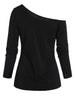 Tortoise Print Christmas Skew Collar Sweatshirt