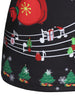 Tortoise Print Christmas Skew Collar Sweatshirt
