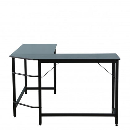 Modern Design L-Shaped Desk Corner Computer Desk PC laptop Computer Table Study Desk Home Office Wood & Metal
