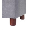 39'' Storage Bench Tufted Linen Fabric Ottoman Storage Bench