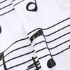 Music Notes Print Long Sleeve Button Up Festival Shirt