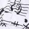 Music Notes Print Long Sleeve Button Up Festival Shirt