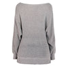 Plus Size Skew Neck Batwing Sleeve Sweater