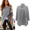 Women Solid Loose Knitted Cardigan Irregular Shawl Coat Jacket Sweater Top
