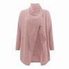 Women Solid Loose Knitted Cardigan Irregular Shawl Coat Jacket Sweater Top