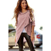 Women Solid Loose Knitted Cardigan Irregular Shawl Coat Jacket Sweater Top