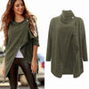 Women Solid Loose Knitted Cardigan Irregular Shawl Coat Jacket Sweater Top