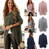 Women Solid Loose Knitted Cardigan Irregular Shawl Coat Jacket Sweater Top