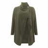 Women Solid Loose Knitted Cardigan Irregular Shawl Coat Jacket Sweater Top