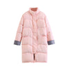 Women Winter New Candy Color Stand Collar Loose Bread Coat