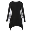 Plus Size Handkerchief Contrast Color Tree Print Halloween T Shirt
