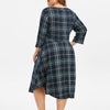 Plus Size Plaid Button Through Dress