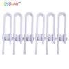 TUSUNNY SH1.080C 6PCS Children Safety Locks Eco-friendly Material for Double Doors Cabinets Windows