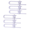 TUSUNNY SH1.080C 6PCS Children Safety Locks Eco-friendly Material for Double Doors Cabinets Windows