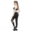Mesh Panel See Thru Gym Running Leggings for Women