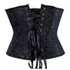 Jacquard Lace-up Boned Plus Size Corset