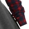 Plus Size Plaid Front Pocket Dip Hem Hoodie