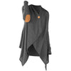 Ribbed Elbow Patch Draped Jacket