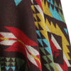 Hooded Graphic Fringed Plus Size Tribal Cardigan