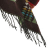 Hooded Graphic Fringed Plus Size Tribal Cardigan