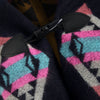 Hooded Graphic Fringed Plus Size Tribal Cardigan