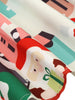 Santa Claus Snowflake Reindeer Christmas A Line Dress