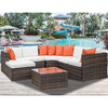5-Piece Furniture Set Outdoor Sectional Conversation Set with Soft Cushions