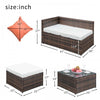 5-Piece Furniture Set Outdoor Sectional Conversation Set with Soft Cushions